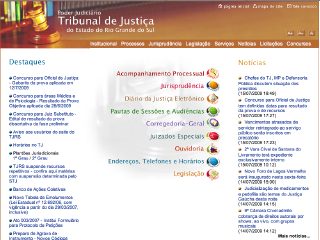 Thumbnail do site Tribunal de Justia do Estado do Rio Grande do Sul