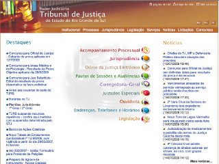 Thumbnail do site Tribunal de Justiça do Estado do Rio Grande do Sul