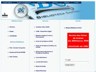 Thumbnail do site Biblioteca Central - Universidade Federal do Rio Grande do Sul