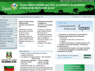 Thumbnail do site FEPAM - Fundação Estadual de Proteção Ambiental Henrique Luis Roessler