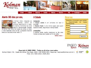 Thumbnail do site Kolman Hotel