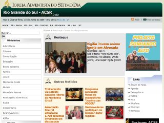 Thumbnail do site Associação Sul Rio-grandense da Igreja Adventista do Sétimo Dia