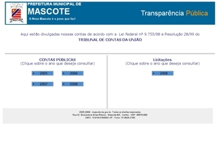 Thumbnail do site Prefeitura Municipal de Mascote