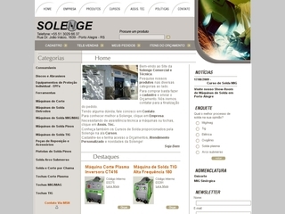 Thumbnail do site Solenge Comercial e Tcnica