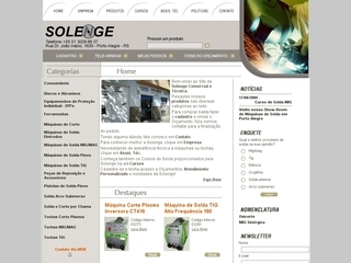 Thumbnail do site Solenge Comercial e Técnica