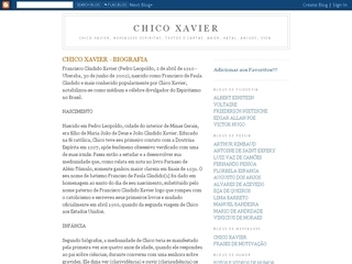 Thumbnail do site Chico Xavier 