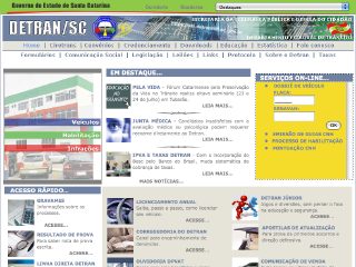 Thumbnail do site DETRAN - Santa Catarina