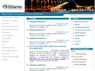 Thumbnail do site DETRAN - Tocantins