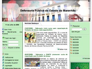 Thumbnail do site Defensoria Pblica do Estado do Maranho