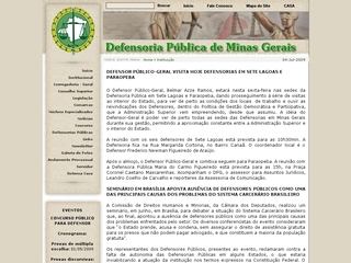 Thumbnail do site Defensoria Pblica do Estado do Minas Gerais