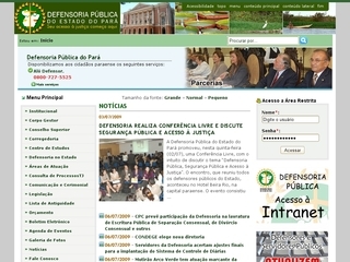Thumbnail do site Defensoria Pública do Estado do Pará