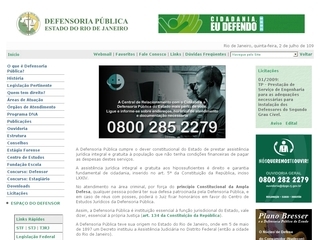 Thumbnail do site Defensoria Pblica do Estado do Rio de Janeiro