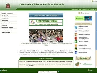 Thumbnail do site Defensoria Pública do Estado de São Paulo
