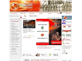 Thumbnail do site Corpo de Bombeiros Militar do Gois