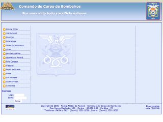 Thumbnail do site Corpo de Bombeiros Militar do Paran