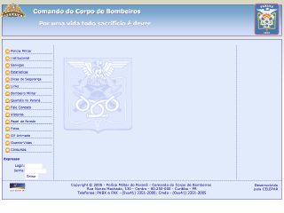 Thumbnail do site Corpo de Bombeiros Militar do Paran