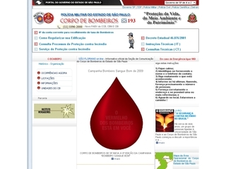 Thumbnail do site Corpo de Bombeiros Militar do Estado de So Paulo