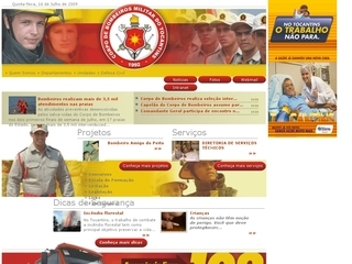 Thumbnail do site Corpo de Bombeiros Militar do Tocantins