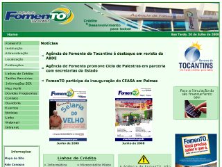 Thumbnail do site Agncia de Fomento do Estado do Tocantins