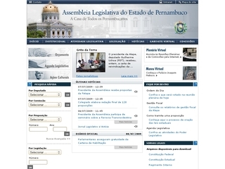 Thumbnail do site Assembleia Legislativa do Estado de Pernambuco