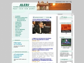 Thumbnail do site Assemblia Legislativa do Estado do Rio de Janeiro