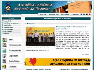 Thumbnail do site Assembléia Legislativa do Estado do Tocantins