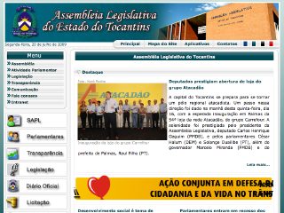 Thumbnail do site Assemblia Legislativa do Estado do Tocantins