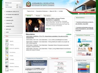 Thumbnail do site Assemblia Legislativa do Estado de Santa Catarina