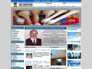 Thumbnail do site Prefeitura Municipal de So Sebastio