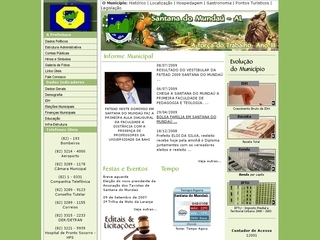 Thumbnail do site Prefeitura Municipal de Santana do Mundau