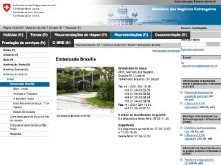Thumbnail do site Embaixada da Sua no Brasil