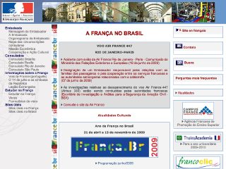 Thumbnail do site Embaixada da França no Brasil