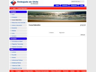 Thumbnail do site Embaixada do Chile no Brasil