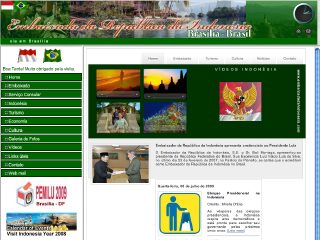 Thumbnail do site Embaixada da Indonésia no Brasil