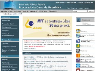 Thumbnail do site Ministrio Pblico Federal