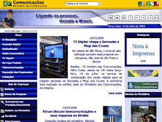 Thumbnail do site Ministrio das Comunicaes