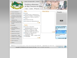 Thumbnail do site Prefeitura Municipal de So Francisco de Gois
