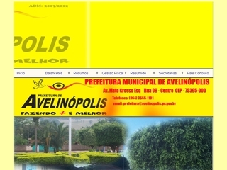 Thumbnail do site Prefeitura Municipal de Avelinpolis