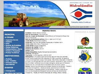 Thumbnail do site Prefeitura Municipal de Hidrolândia
