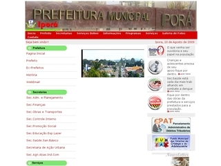 Thumbnail do site Prefeitura Municipal de Ipor