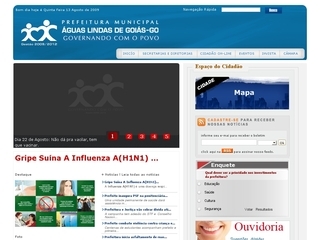 Thumbnail do site Prefeitura Municipal de Águas Lindas de Goiás