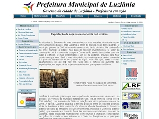Thumbnail do site Prefeitura Municipal de Luziânia