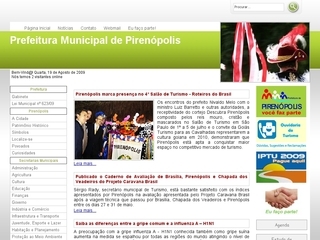 Thumbnail do site Prefeitura Municipal de Pirenópolis