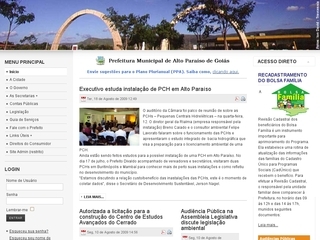 Thumbnail do site Prefeitura Municipal de Alto Paraso de Gois