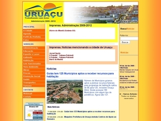 Thumbnail do site Prefeitura Municipal de Uruau