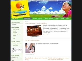 Thumbnail do site Prefeitura Municipal de Cachoeira Dourada