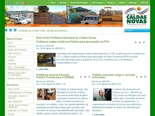 Thumbnail do site Prefeitura Municipal de Caldas Novas