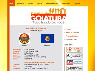 Thumbnail do site Prefeitura Municipal de Goiatuba