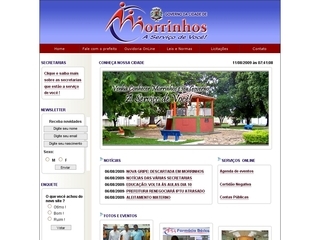 Thumbnail do site Prefeitura Municipal de Morrinhos