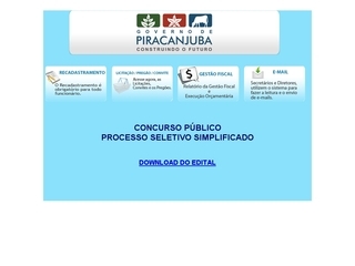 Thumbnail do site Prefeitura Municipal de Piracanjuba